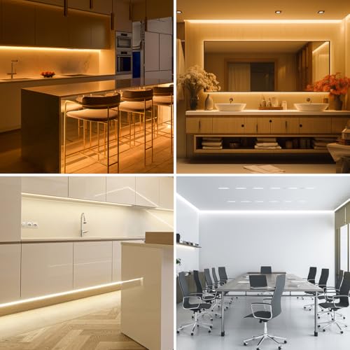 High Lumen Double Row COB LED Strip Light Natural White 4000K (Natural White 4000K / 16.4FT)