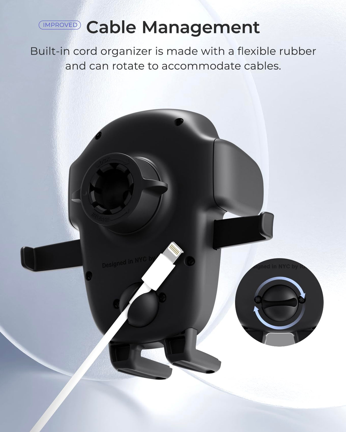 Easy One Touch Advanced Suction Car Mount for Smartphone iPhone 18 (Advanced)