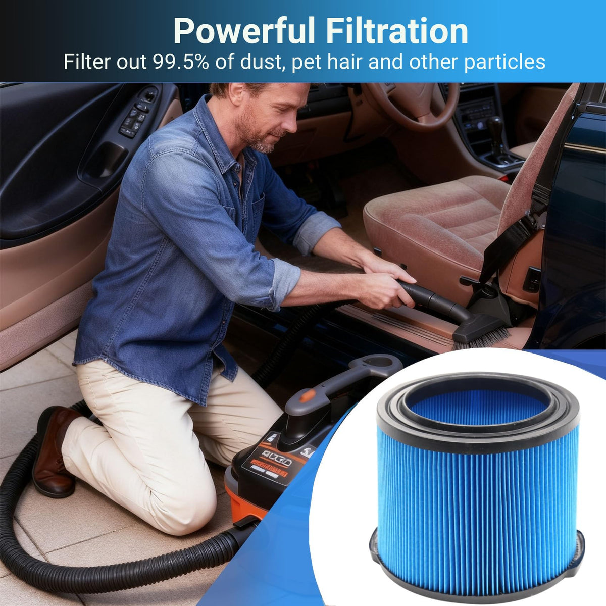 Replacement for VF3500 Ridgid Shop Vac Filters 4 Gallon (VF3500)