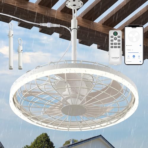 Smart Waterproof Gazebo Ceiling Fan with Light