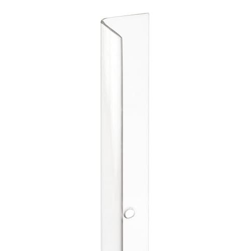 Prime-Line MP9130 Corner Shield Perforated, 1-1/8 In. x 48 in, Vinyl Construction, Clear, Fasteners Included (5 Pack)
