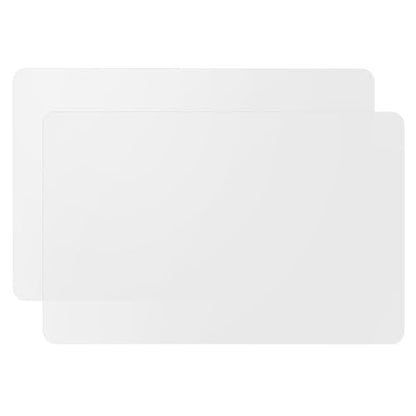 2 Pack Silicone Mats for Kitchen Counter, Treerit 23.62" x 15.75" Thick Large Silicone Mat, Nonskid Heat Resistant Countertop Protector, Easy to Clean, White Translucent