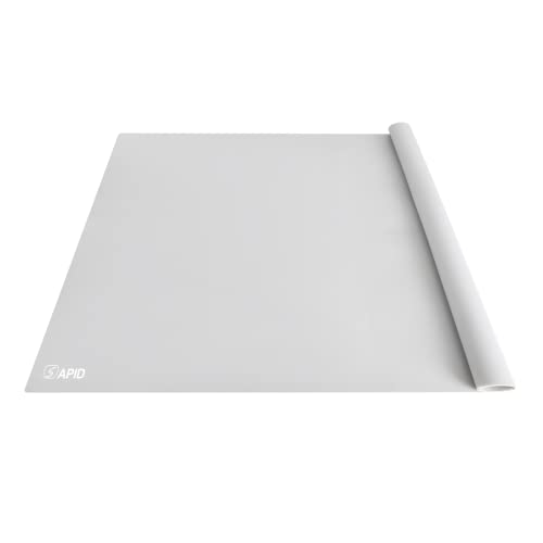 Extra Large Silicone Mat Kitchen Counter Heat Resistant Table Mat 36" x 24" | Place Mats, Countertop Protector , Thick Placemats Washable Silicone Mats for Kitchen Counter Dining Table Mat , Grey , Sapid