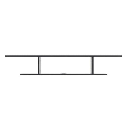 Floating TV Stand, Wall Mounted Entertainment Center and Cabinet Shelf, TV Console with Storage, Media Console for DVD Player, Space-Saving Under TV Shelf for Bedroom, Living Room (Black)