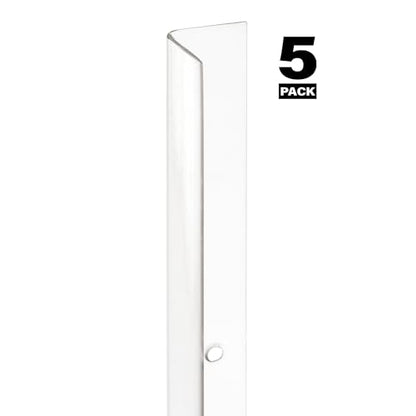 Prime-Line MP9130 Corner Shield Perforated, 1-1/8 In. x 48 in, Vinyl Construction, Clear, Fasteners Included (5 Pack)