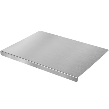 Large Stainless Steel Cutting Boards for Kitchen, Cutting Board with Counter Lip, Cutting Board with Silicone Mat for Meat, Fruits, Vegetables, Bread (15.7 x 11.8 Inch)