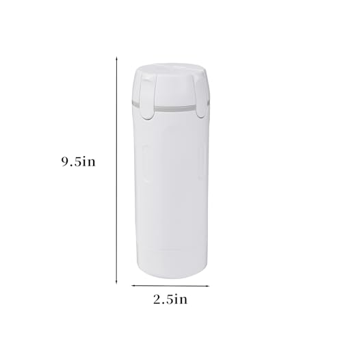 4 in 1 Travel Dispenser Bottle, TSA Approved Travel Bottles for Toiletries,Refillable Leak Proof and Portable for Shampoo, Conditioner, Shower Gel, for Vacation, Camping & Gym.(White+Green)