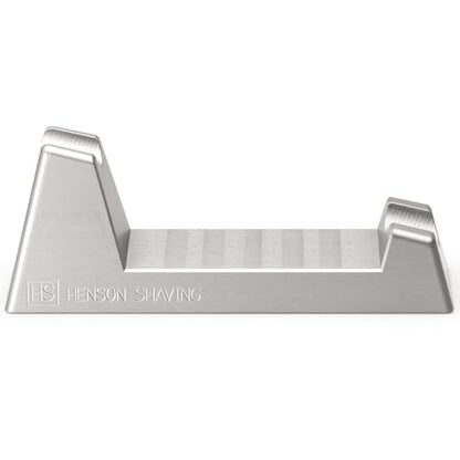 Henson Shaving Machined Aluminum Safety Razor Stand Weighted Non-Slip Base Holder for Optimal Drying Angle - Countertop Storage for Henson Razors