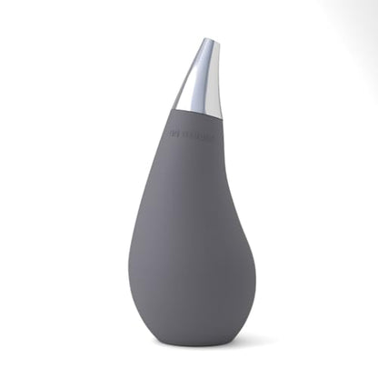 Kitchen Bathroom Counter top Squeezable Soap Dispensers Tear Drop Shape Bottle (Gray, ~7oz)
