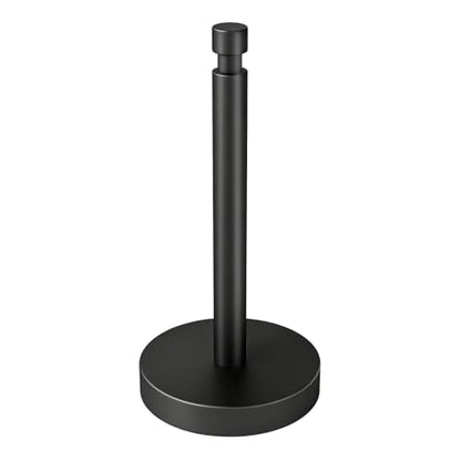 3.9lbs Heavy Duty Paper Towel Holder, Weighted Base, Modern Standing Countertop Stainles Steel Dispenser for Kitchen (Matte Black) | Stainles Steel,Modern Standing Countertop Dispenser for Kitchen,Easy One-Handed Tear