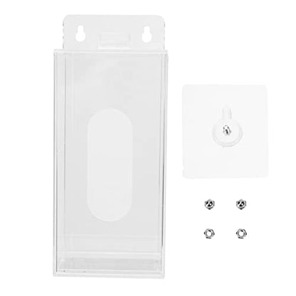 Wall Mount Glove Box Holder Mask Dispenser and Gloves Storage Box for Labs Hospitals Offices Food Service Acrylic 9.44 X 3.93 X 3.74 in