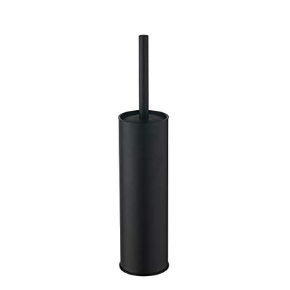 BGL Stainless Steel Toilet Brush with Holder, 2 Black Bristle Heads