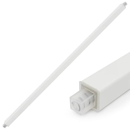 Showingo 24 Inch Adjustable Towel Bar Replacement Rod, Spring End Wall Mount Towel Rod for Bathroom & Kitchen, White Towel Holder for Towel Storage (1 Pack)