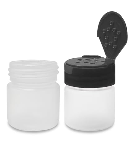 1 oz Plastic Spice Jars with Black Flip & Sift Caps – 12 Pack Empty Spice Bottles for Herbs, Seasonings, Powders, Camping, Travel, Kitchen, Restaurant Use – BPA-Free, Recyclable, Made in USA