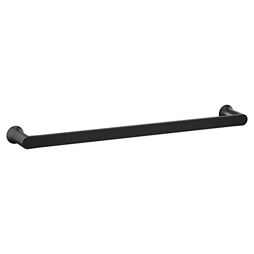 Moen Genta LX Modern Single Kitchen or Bathroom Towel Bar, 24-Inch, Matte Black, BH3824BL