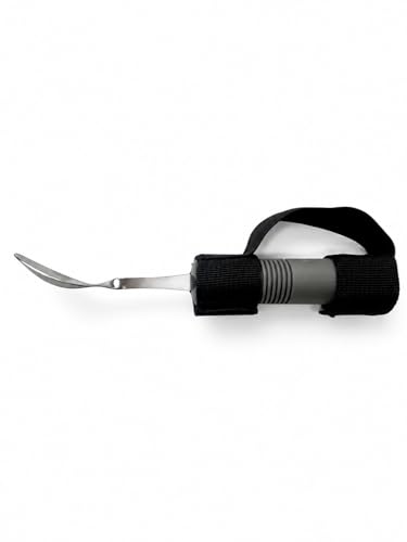 Adaptive Utensils for Elderly, Easy Grip Non-Slip... (Gray/Silver | Stainless Steel)