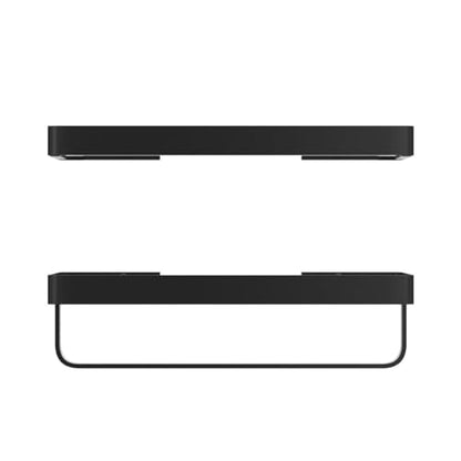 Bathroom Shelves Wall Mounted Glass Shelf for Floating Shelf Tempered Glass Shelves 2 Tier Bathroom Wall Organizer(Black)