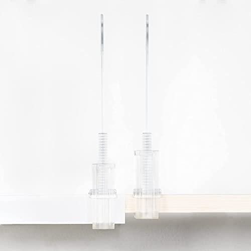 Richards Homewares Acrylic Shelf Dividers - Purse, Sweaters Organizer for Closet - Clear Separators Closet Shelf Organizer - 4 Pack Adjustable up to 2.5” Thick