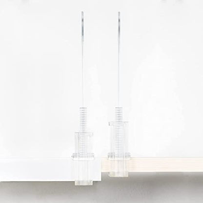 Richards Homewares Acrylic Shelf Dividers - Purse, Sweaters Organizer for Closet - Clear Separators Closet Shelf Organizer - 4 Pack Adjustable up to 2.5” Thick