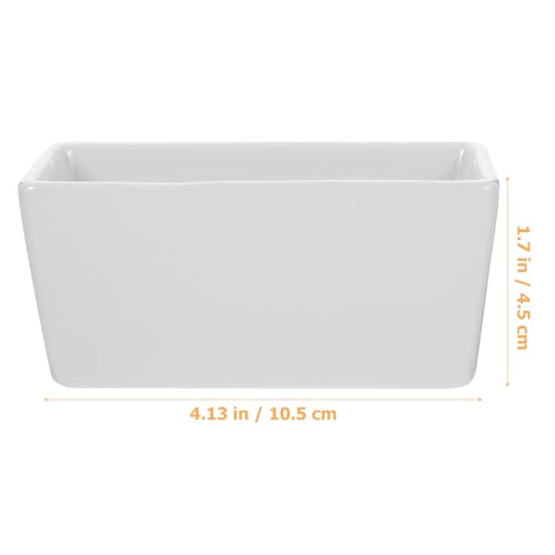 DOITOOL 2PCS Ceramic Sugar Packet Holder for Coffee Bar, Small Tea Bag Organizer for Counter, White Porcelain Sugar Holder Sweetener Packet Caddy for Restaurant, Office and Home Coffee Station