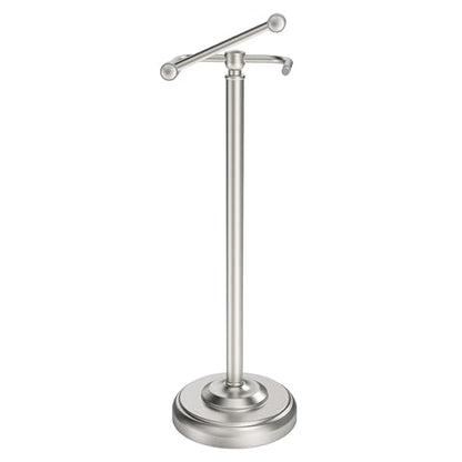 Toilet Paper Holder Stand, Brushed Nickel Toilet Paper Holder Free Standing, Post Pivoting Design & Stable Weighted Base SUS304 Stainless Steel for Bathroom(Mega Roll)