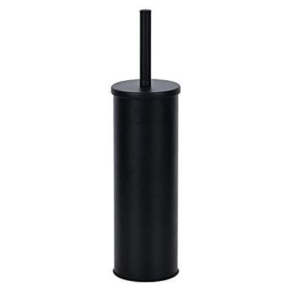 Deep & Sturdy Toilet Bowl Brush with Holder - Durable Scrubbing - Toilet Cleaners - Household Essentials - Silicone Brush - Bathroom Cleaner - Cleaning Supplies - Household Supplies, Matte Black