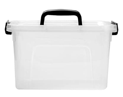 6 Quart Clear Storage Latch Box/Bins, 6-Pack Plastic Container with Latches and Lid
