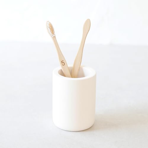 Diatomite Drying Stone Toothbrush Holder, Modern C... (Beige)