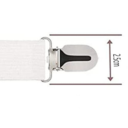 Bed Sheet Straps Nonslip Fitted Sheet Clips,Adjustable Elastic Bedding Holder Easy Install on Mattress Covers (White)