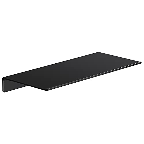 12 inch Metal Wall Shelf, Black Floating Shelf, Sm... (Black | Aluminum)