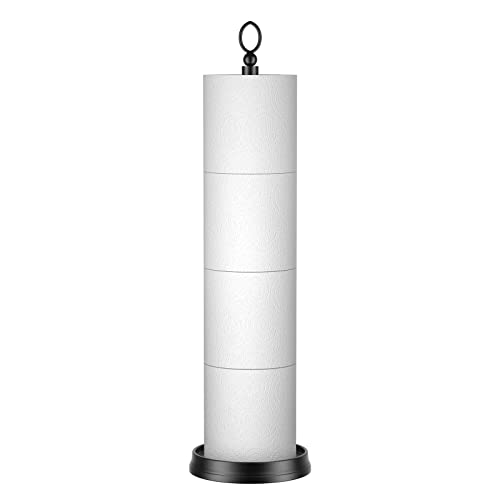 Heavy Weighted Toilet Paper Holder (with Reserve F... (Matte Black | Metal)