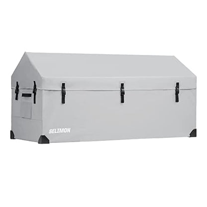 174 US Gallon Outdoor Storage Box Waterproof Soft Shell Tarpaulin Deck Box for Patio Furniture Outdoor Cushions, Throw Pillows, Garden Tools