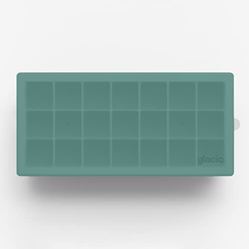 Ice Cube Tray – Small Silicone Molds with Lids, BPA-Free and Flexible for Cocktails and Beverages – Set of 2 (Green)