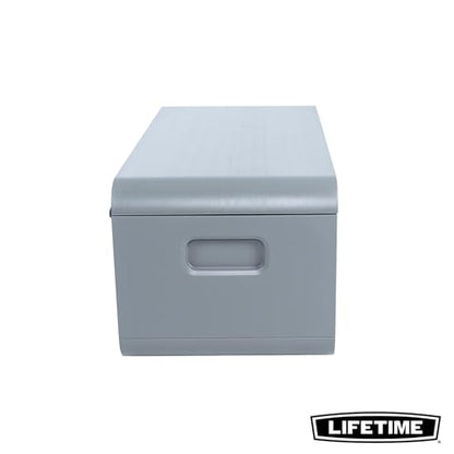LIFETIME 136‑Gallon Modern Deck Box, Outdoor Storage Container, Weather‑Resistant, UV‑Protected, Lockable Lid