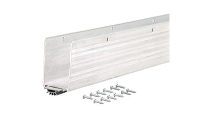 MD Building U-Shape Screw-On Under Door Seal with Kick Plate, 36in | Vinyl Seal Strip, Seals Up To 3/4in Gap, Slotted Screw Holes, Screws Included, Cuts With Hacksaw