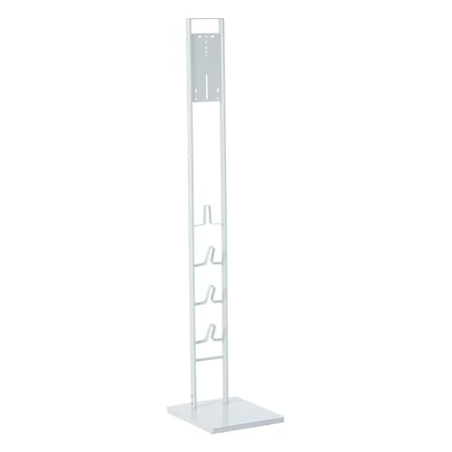 Vacuum Cleaner Stand Freestanding Holder with Accessory Storage for Vacuum Cleaners & Accessories - White Metal