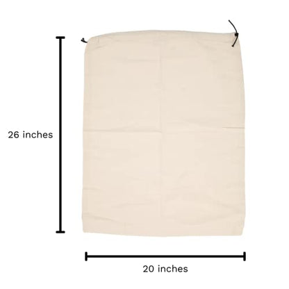 Organic Cotton Dust Proof Storage Bags for Handbags - Large Purse Storage Bags - Dust Bag Cover for Expensive Purses & Handbags - Extra-Large Cotton Drawstring Storage Bags (3 Bags - 26"x20")
