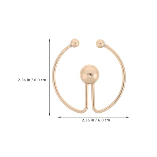 Beaupretty Scarf Circle Clips 2.36 Inch Round Buckle Fasteners for Women Clothes with Detachable Bead Accent Secure Shirt Clips for Dresses T-Shirts Cardigans - Anti-Exposure Clothing Holder