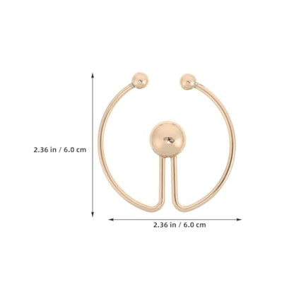 Beaupretty Scarf Circle Clips 2.36 Inch Round Buckle Fasteners for Women Clothes with Detachable Bead Accent Secure Shirt Clips for Dresses T-Shirts Cardigans - Anti-Exposure Clothing Holder