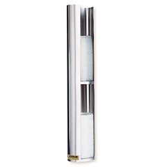 San Jamar Lid Dispenser, Wall Mount Storage for Cup Covers in Commercial or Home Kitchen, Compatible with 12 - 24 Oz Lids, 23.5" Long, 1 Count, Stainless Steel