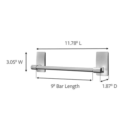 Command Towel Bar with Water Resistant Strips, Organize Your Bathroom, Easy to Open Packaging
