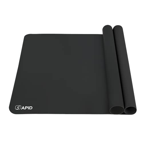 2Pcs Thick Silicone Mat Crafts Large Silicon Sheet... (Black | Silicone)