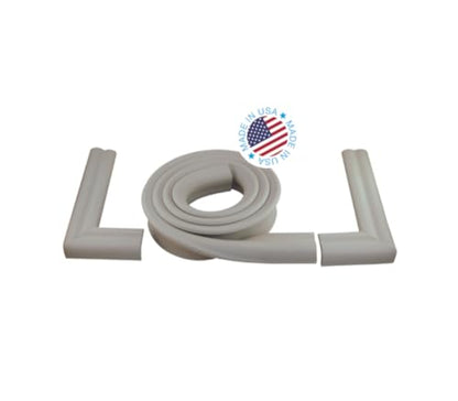 KidKusion Hearth Cushion | Made in USA | Taupe | 8.33 Ft of Padding | Child Safety, Edge and Corner Guard, Baby Proof Fireplace Bumper