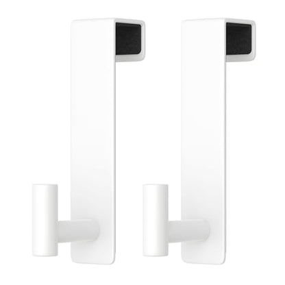 2-Pack Over The Door Hooks - Rustproof Stainless Steel Door Hangers for 1-3/4 Inch Doors, Non-Marking and Tool-Free Easy Install (White, T Shape)