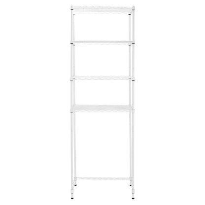 Zvyteay 4 Tier Mini Fridge Shelf Adjustable Height Storage Shelf Metal Storage Rack Mini Fridge and Microwave Stand for Dorm, Kitchen, Office, White