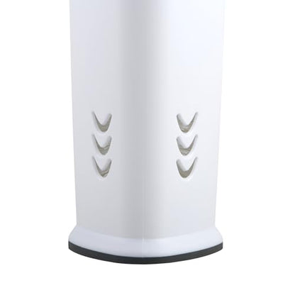 Clorox Covered Toilet Brush and Caddy with Splash Guard & Non-Skid Base, 2-Piece, White