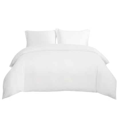 Bedsure White Duvet Cover Queen Size - Soft Double Brushed Bedding Set for Kids & Adults, Zipper Closure, 3 Pieces, Includes 1 Duvet Cover (90"x90") & 2 Pillow Shams, NO Comforter