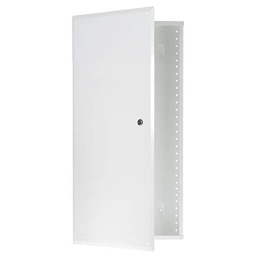 On-Q 28" Structured Media Enclosure with Hinged Cover Lock, 20 Gauge CRS, Flush or Surface Mount