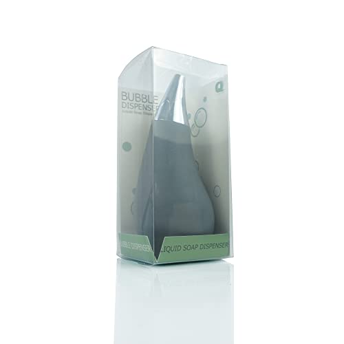 Kitchen Bathroom Counter top Squeezable Soap Dispensers Tear Drop Shape Bottle (Gray, ~7oz)