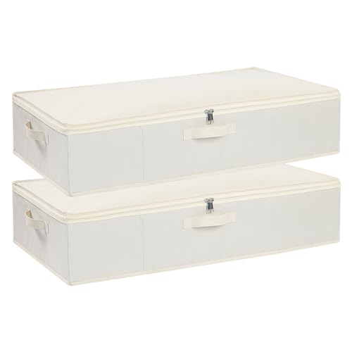 Underbed Storage Organizers,Beige,2 Pack,23.6x11.8... (2 Count | Beige)